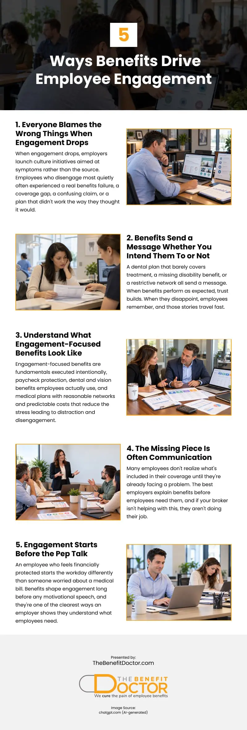 5 Ways Benefits Drive Employee Engagement Infographic