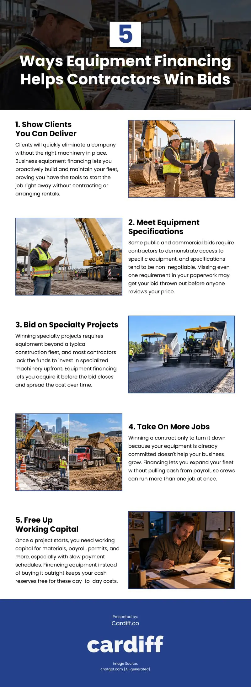 5 Ways Equipment Financing Helps Contractors Win Bids Infographic