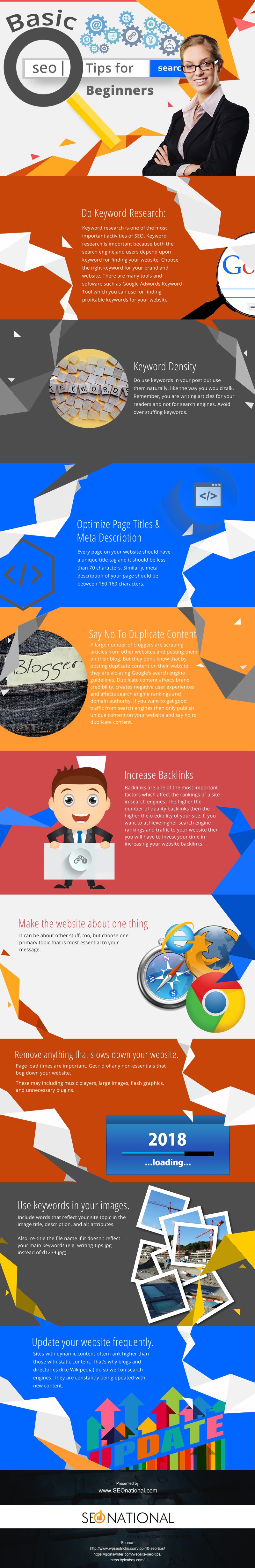Basic-SEO-Tips-for-The-Beginner Infographic
