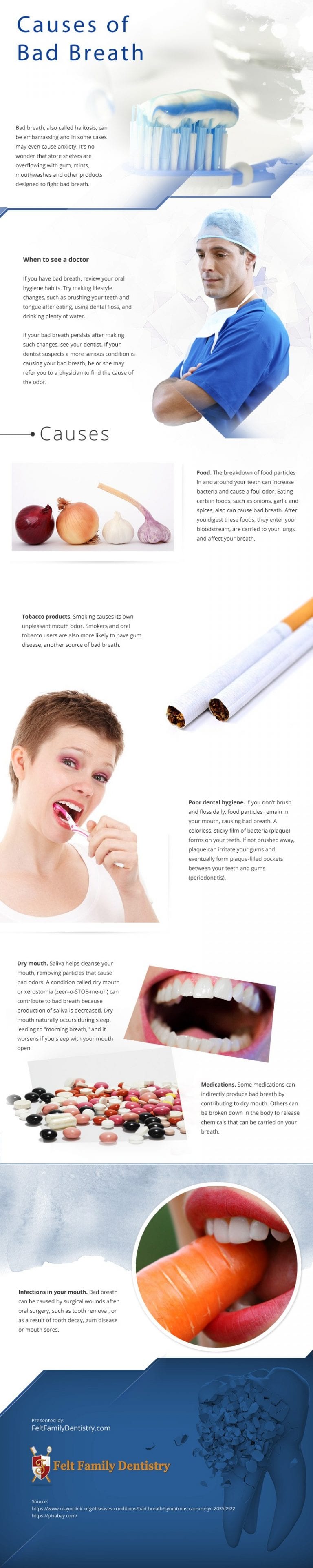 Causes of Bad Breath Infographic