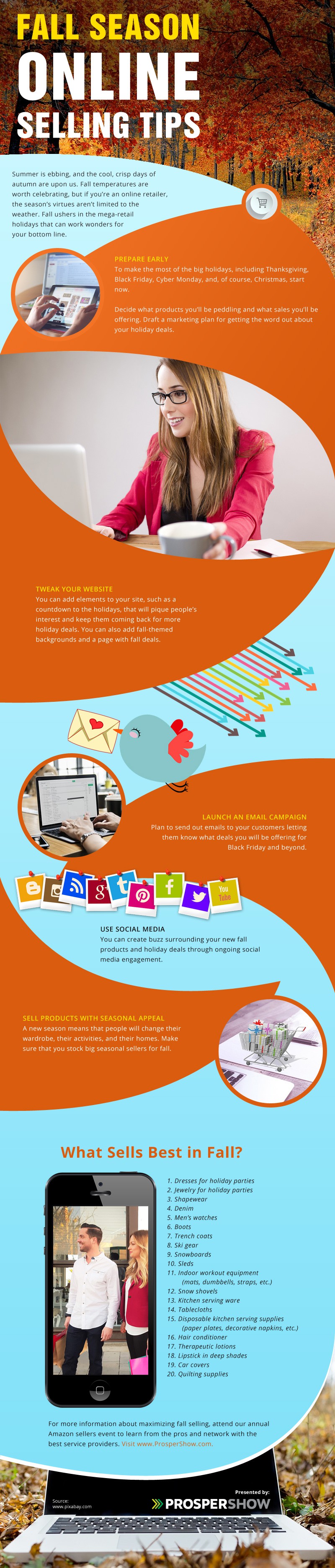 Fall-Season-Online-Selling-Tips Infographic