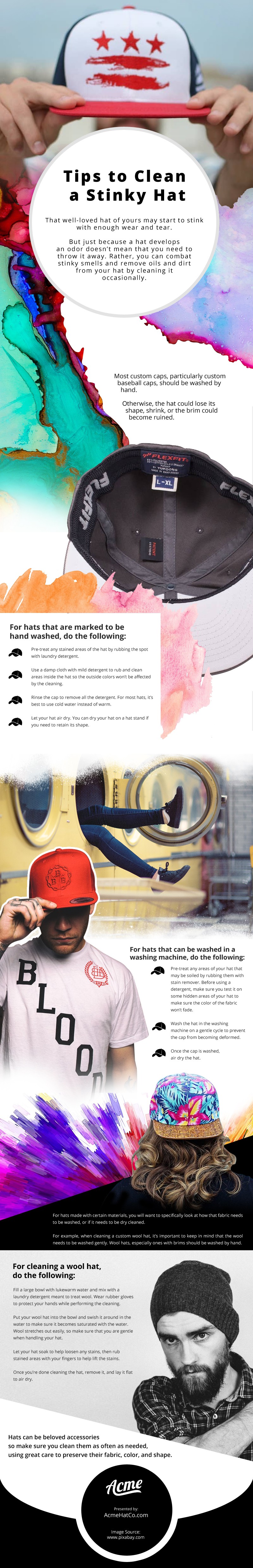 Tips to Clean a Stinky Hat Infographic