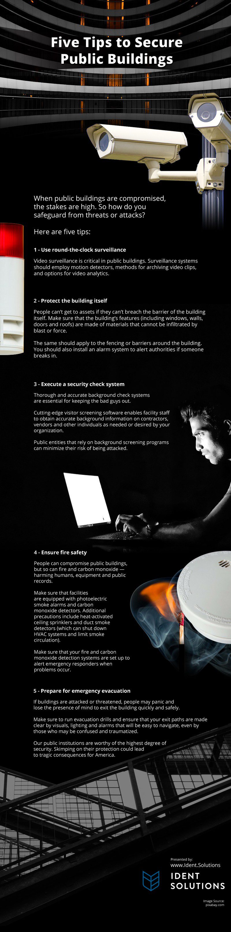 Five Tips to Secure Public Buildings Infographic Five Tips to Secure Public Buildings Infographic