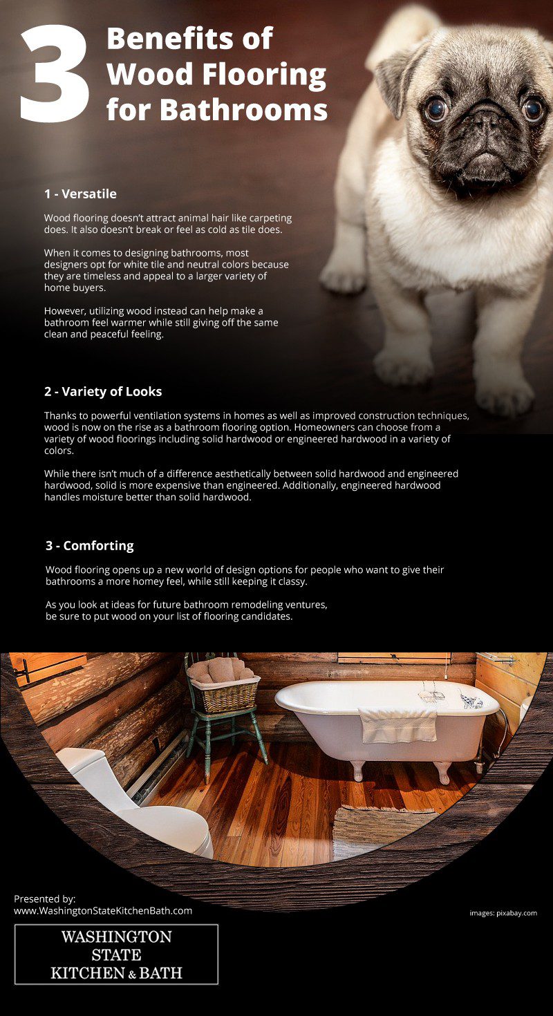 3 Benefits of Wood Flooring for Bathrooms Infographic 3 Benefits of Wood Flooring for Bathrooms Infographic