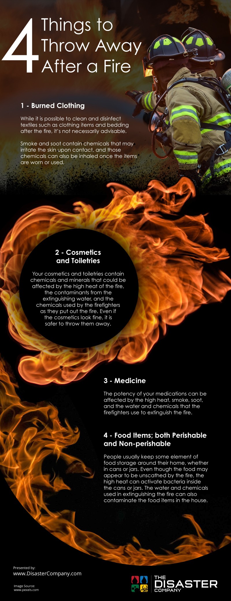 4 Things to Throw Away After a Fire Infographic