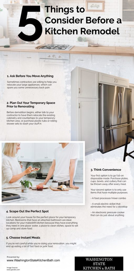 5 Things to Consider Before a Kitchen Remodel Infographic