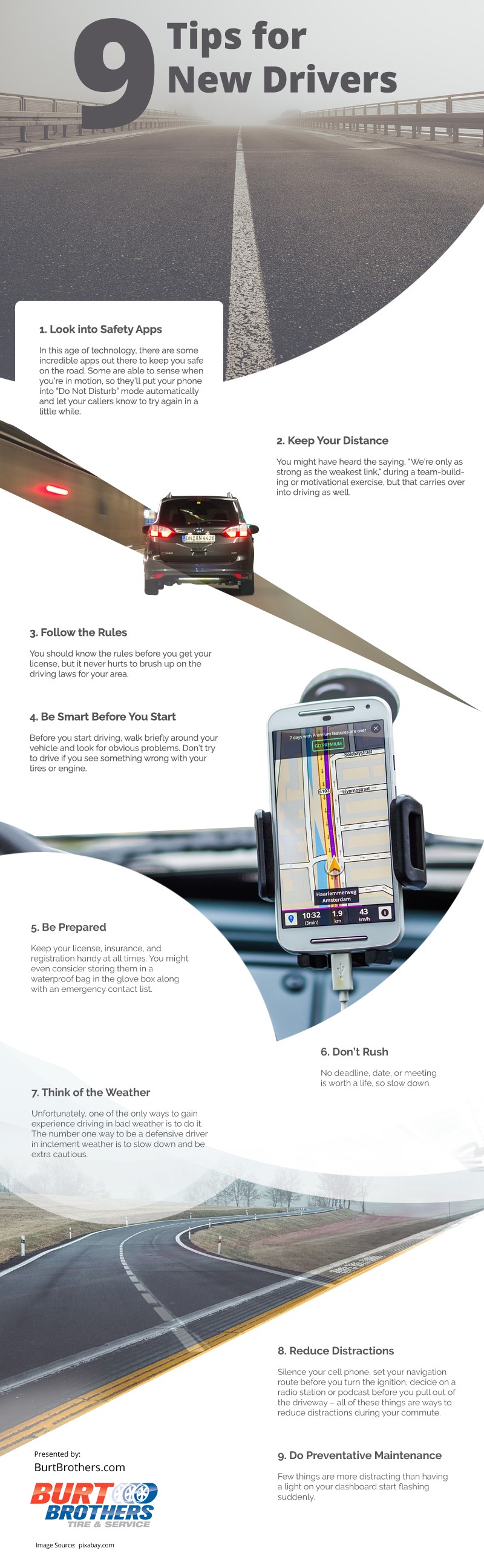 9 Tips for New Drivers Infographic