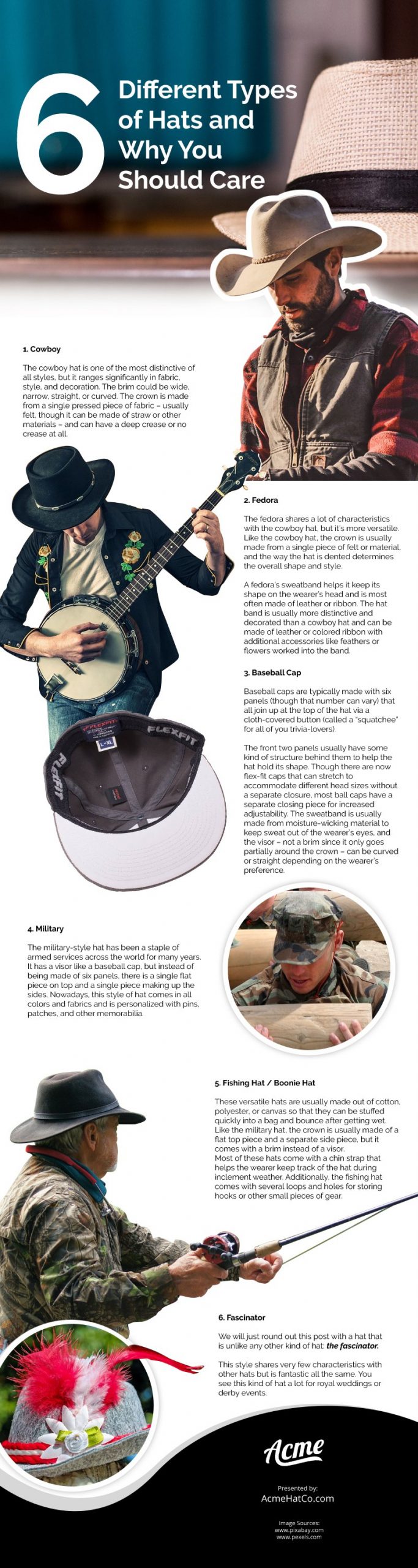 6 Different Types of Hats and Why You Should Care Infographic