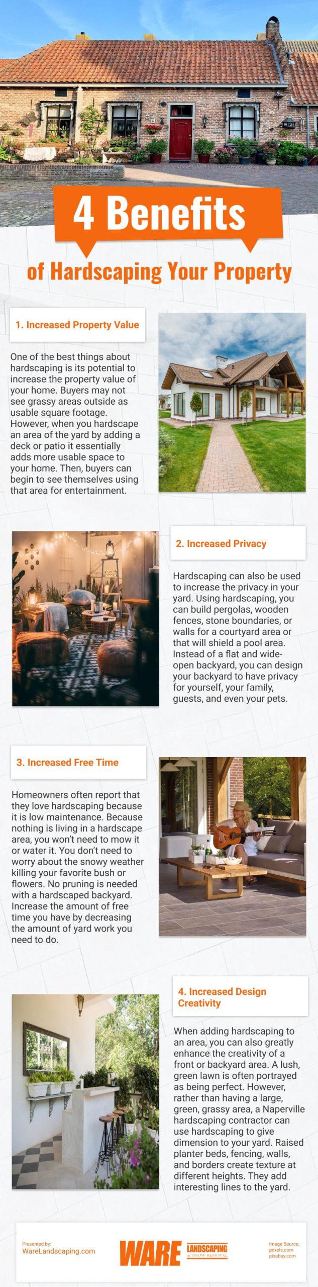 4 Benefits of Hardscaping Your Property Infographic