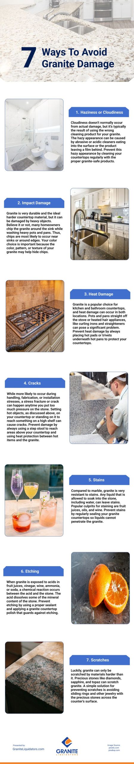 7 Ways to Avoid Granite Damage Infographic