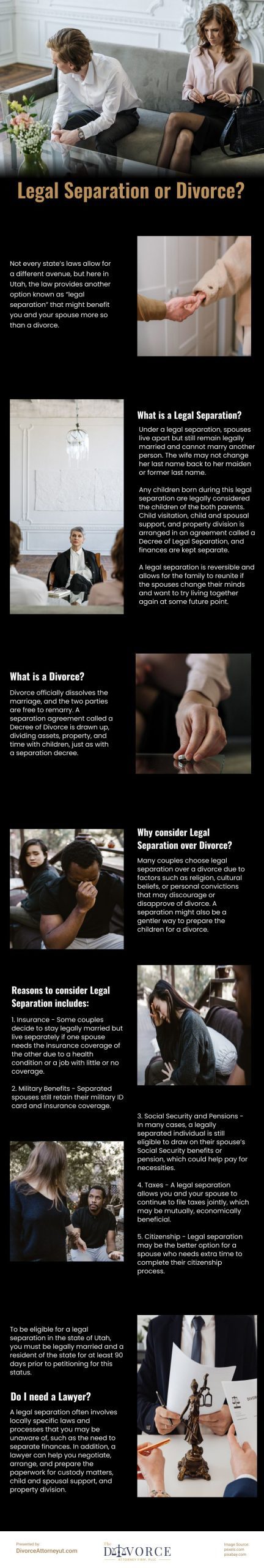 Legal Separation or Divorce Infographic