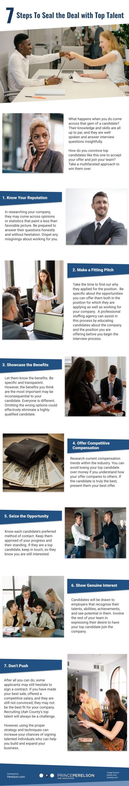 7 Steps to Seal the Deal with Top Talent Infographic