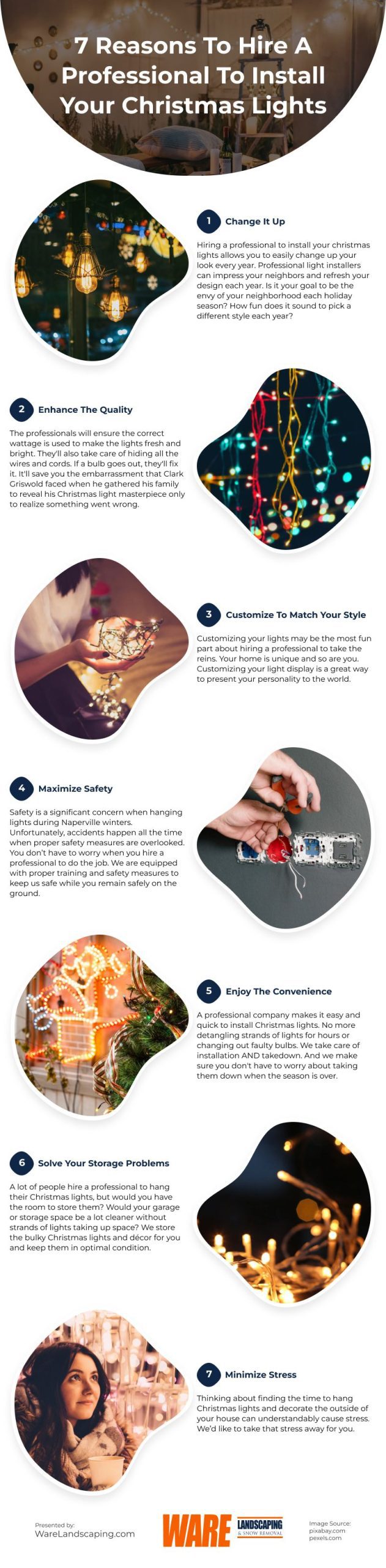 7 Reasons to Hire a Professional to Install Your Christmas Lights Infographic