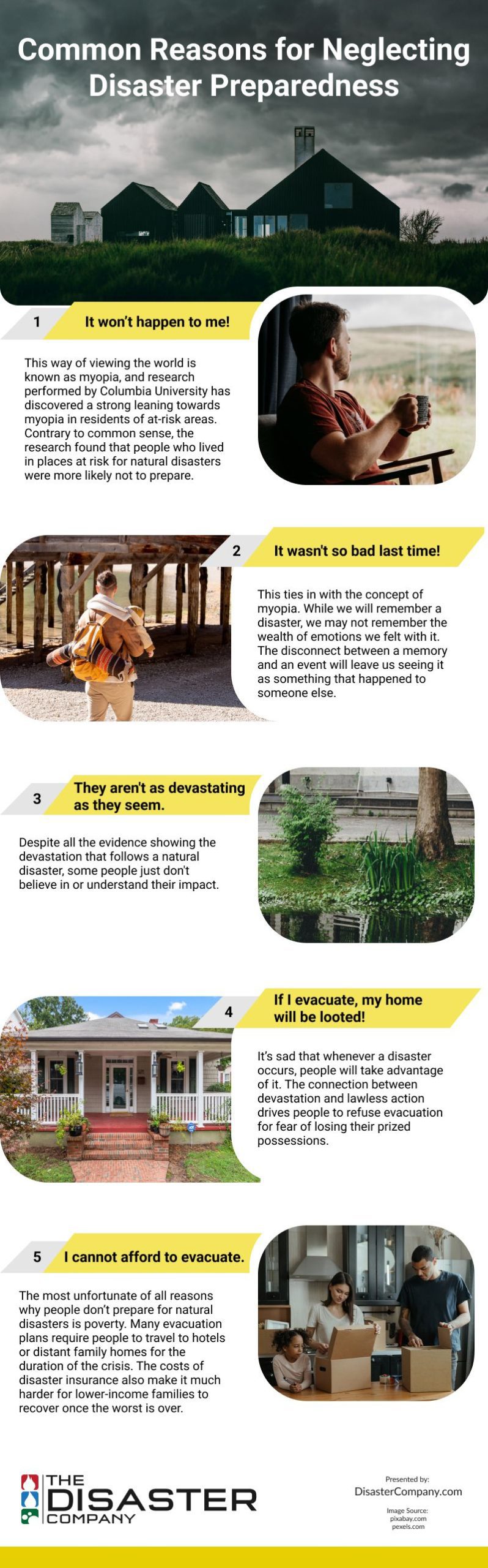 Common Reasons for Neglecting Disaster Preparedness Infographic