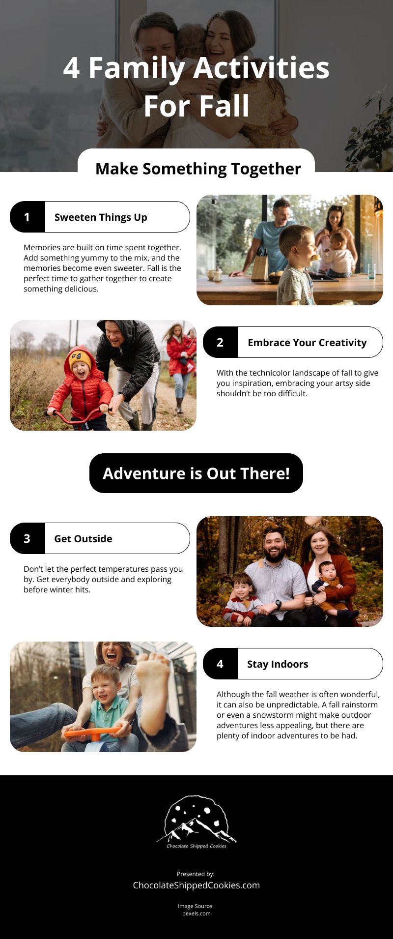 4 Family Activities For Fall Infographic