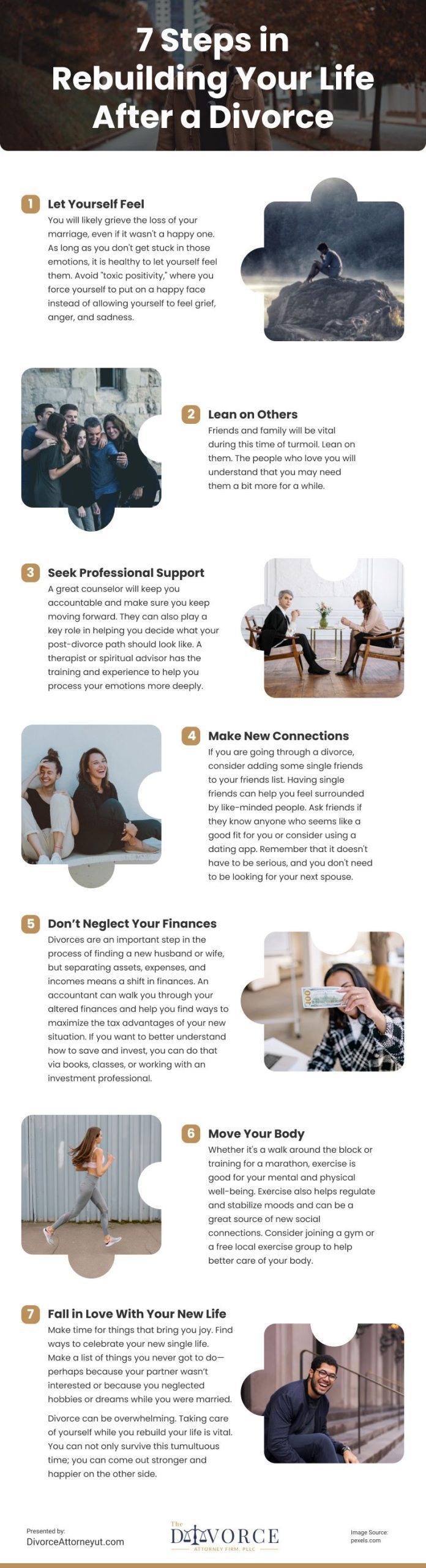 7 Steps in Rebuilding Your Life After a Divorce Infographic