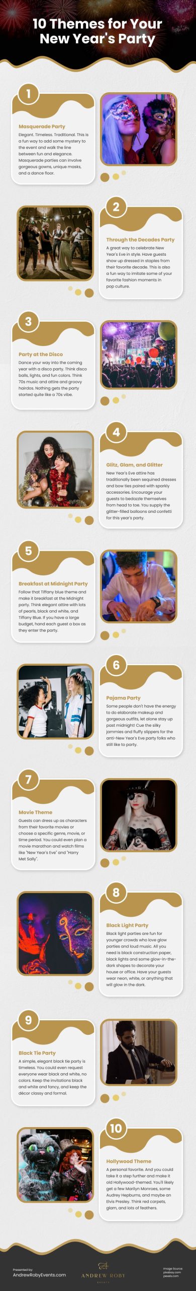 10 Themes for Your New Year’s Party Infographic
