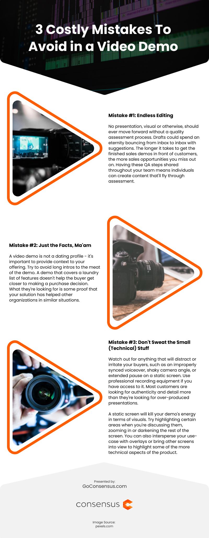 3 Costly Mistakes To Avoid in a Video Demo Infographic