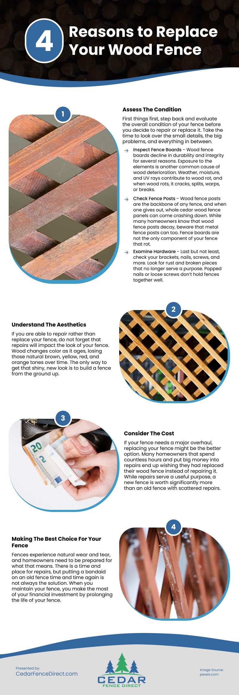 4 Reasons to Replace Your Wood Fence Infographic