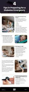 4 Tips in Preparing for a Diabetes Emergency Infographic