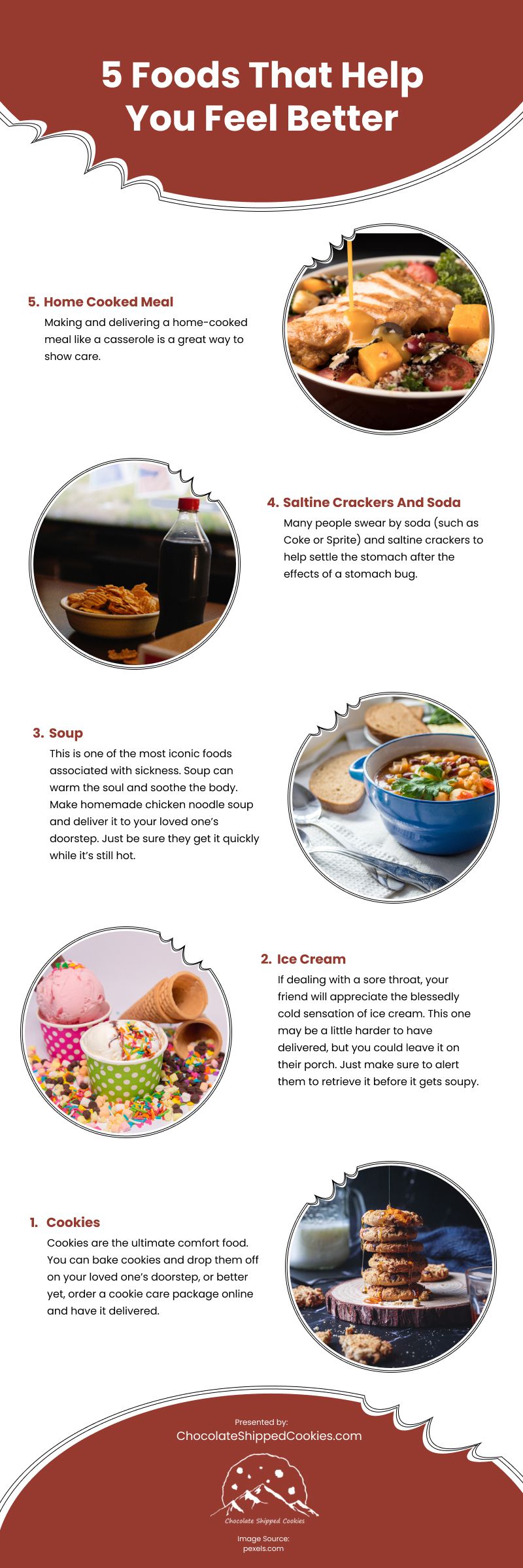 5 Foods That Help You Feel Better Infographic