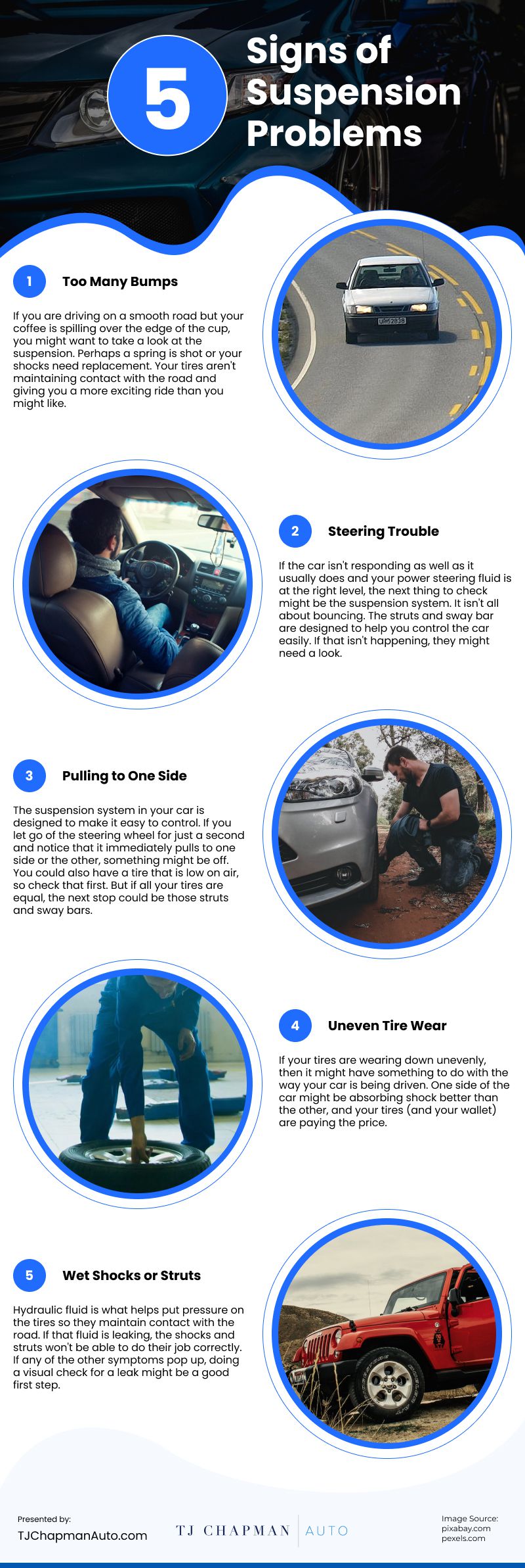 5 Signs of Suspension Problems Infographic