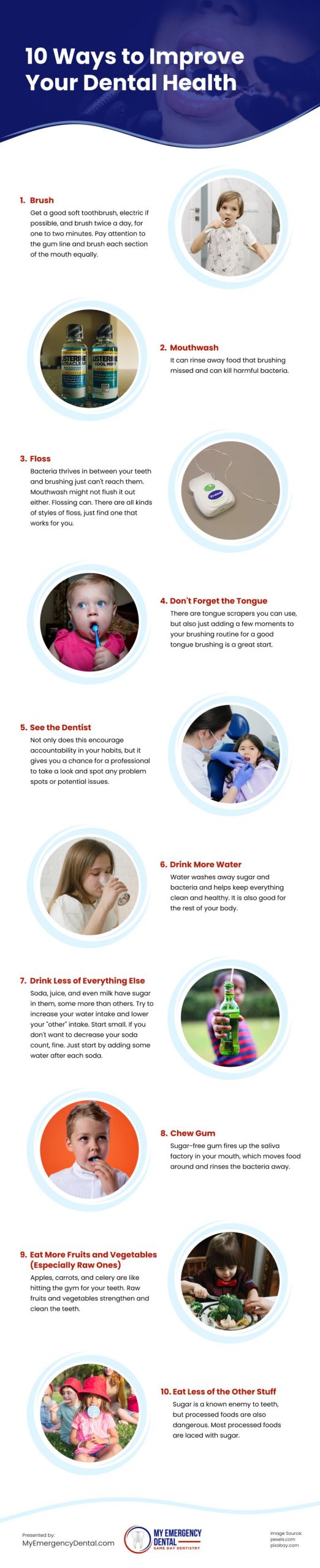 10 Ways to Improve Your Dental Health Infographic