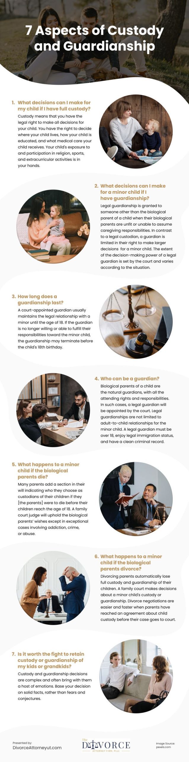 7 Aspects of Custody and Guardianship Infographic