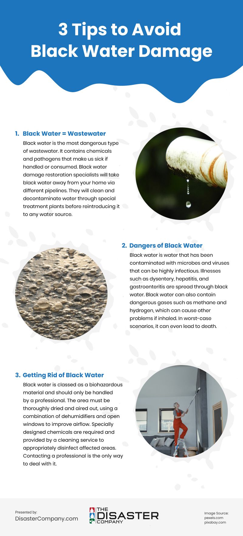 3 Tips to Avoid Black Water Damage Infographic