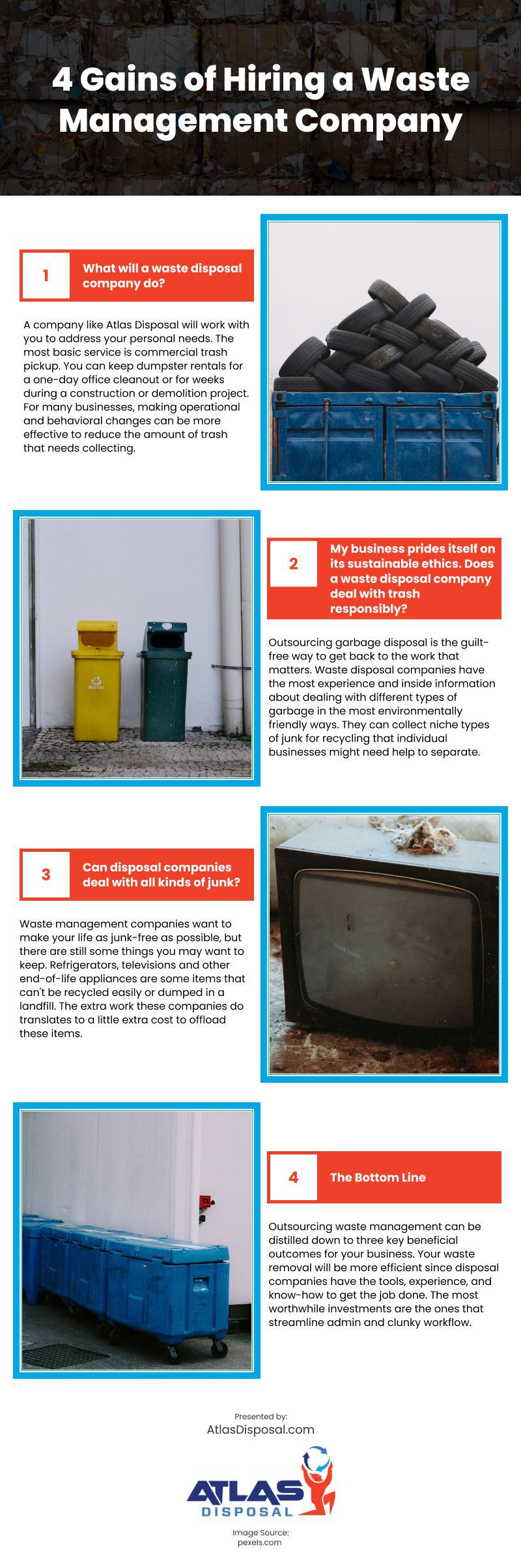 4 Gains of Hiring a Waste Management Company Infographic
