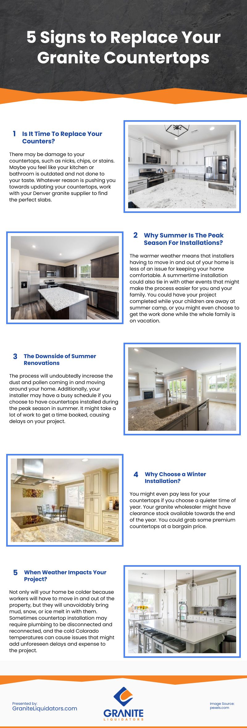 5 Signs to Replace Your Granite Countertops Infographic