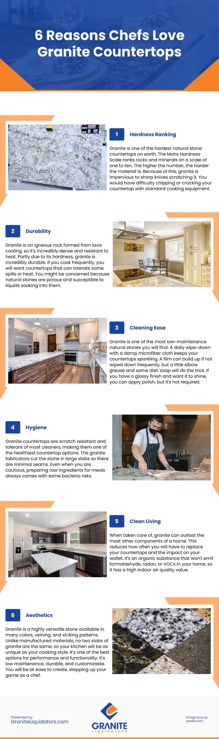 6 Reasons Chefs Love Granite Countertops Infographic