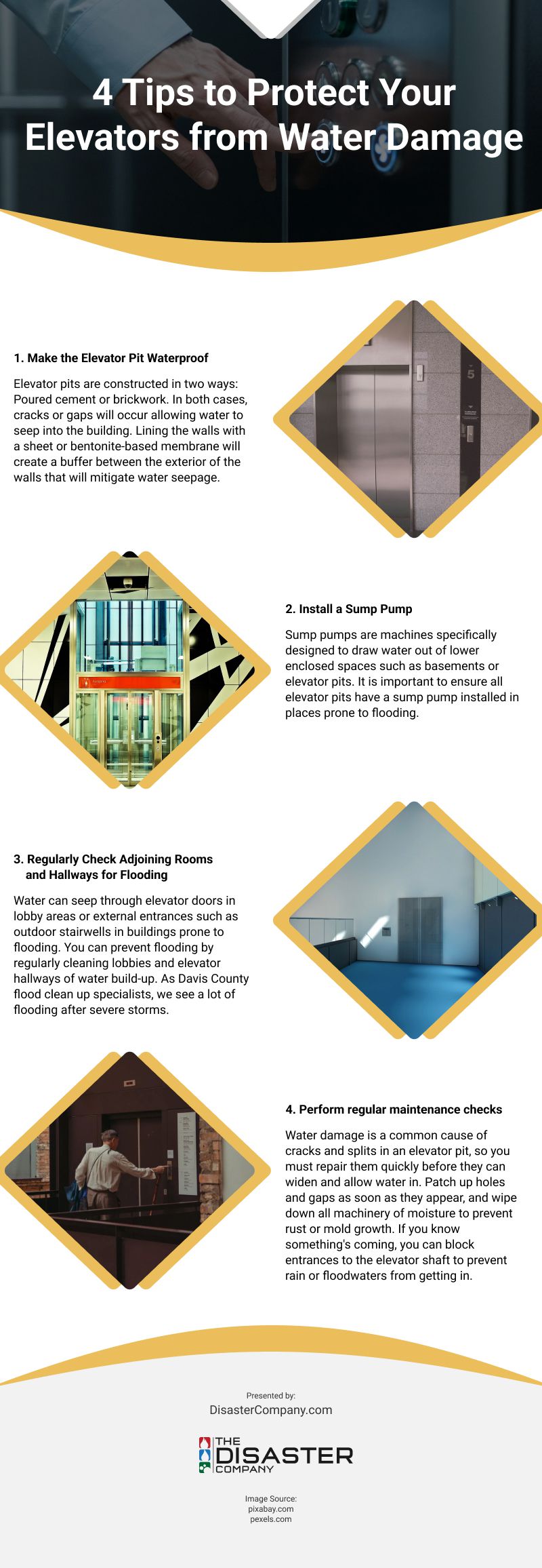 4 Tips to Protect Your Elevators from Water Damage Infographic