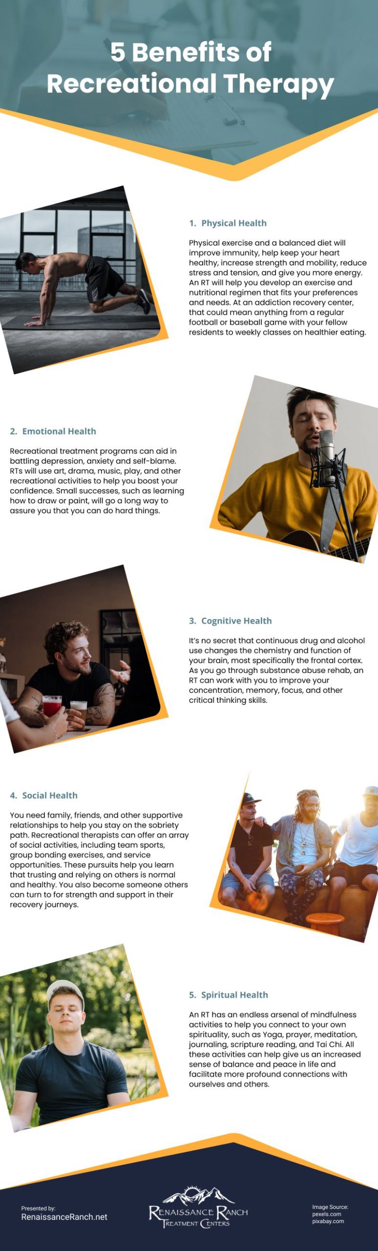 5 Benefits of Recreational Therapy Infographic