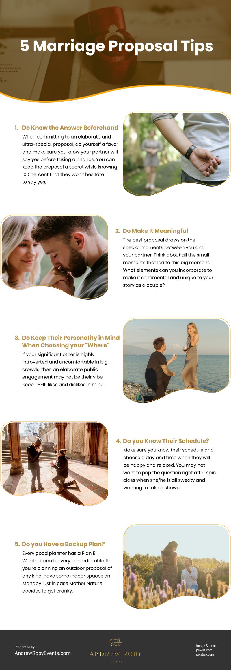 5 Marriage Proposal Tips Infographic