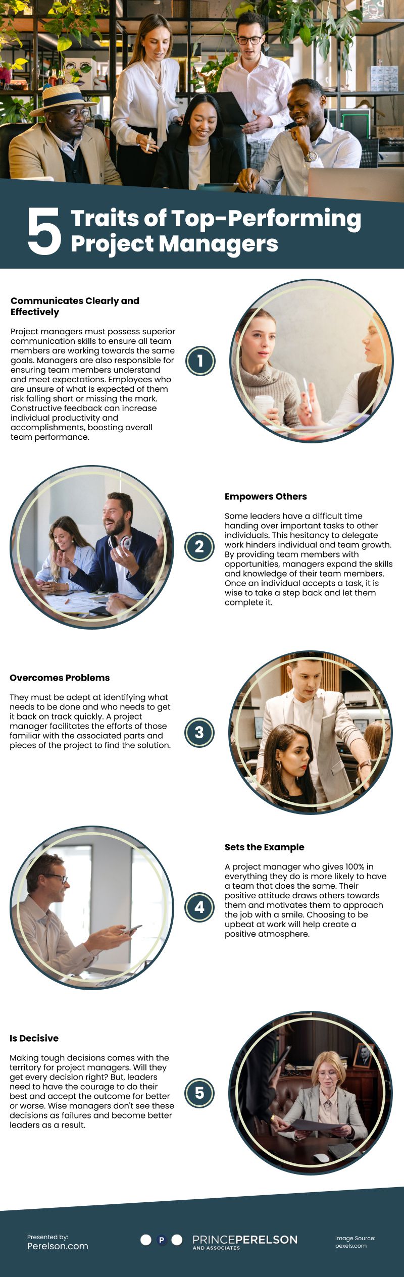 5 Traits of Top-Performing Project Managers Infographic