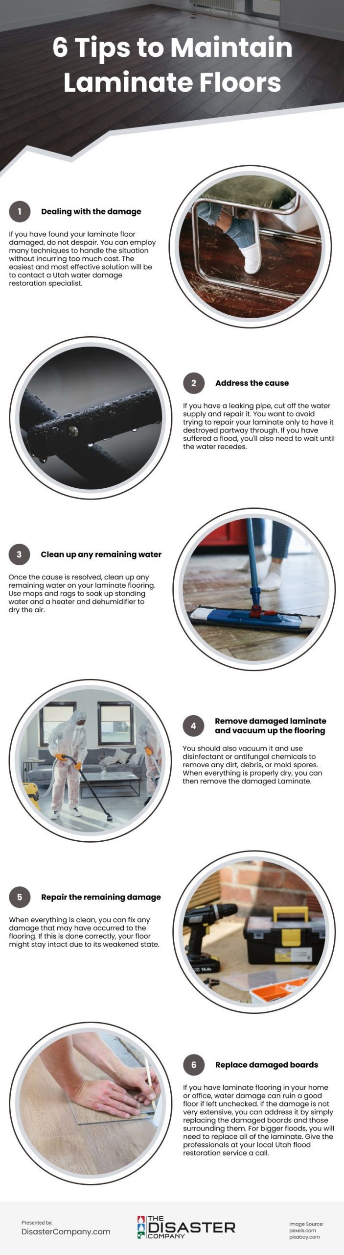 6 Tips to Maintain Laminate Floors Infographic