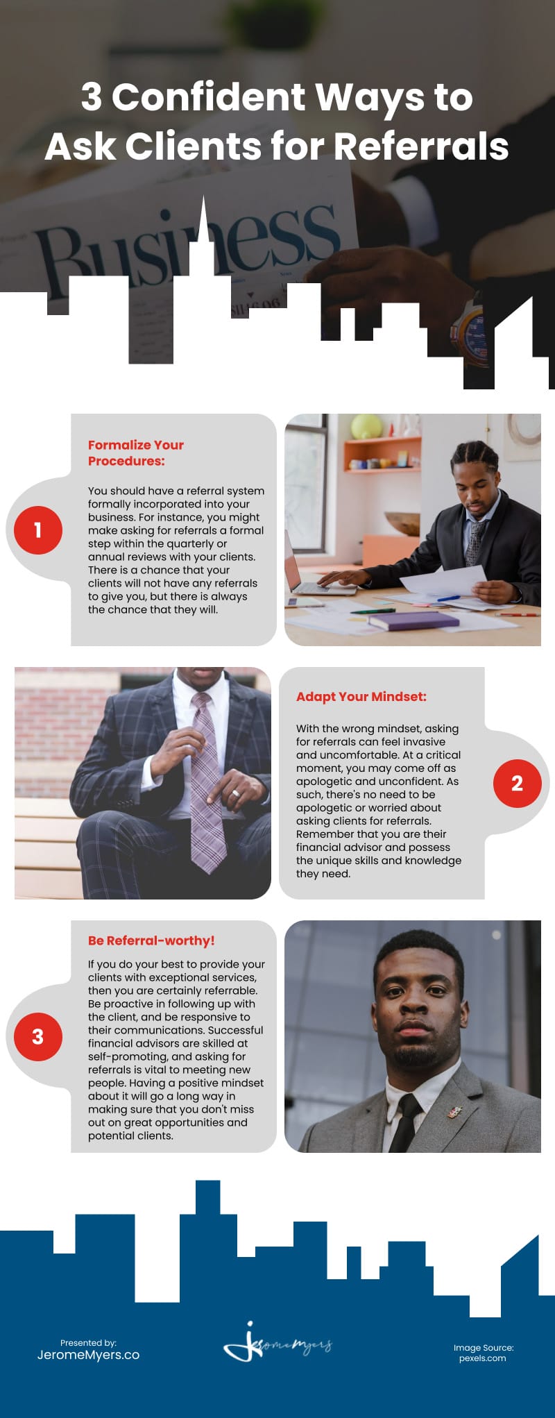 3 Confident Ways To Ask Clients for Referrals Infographic