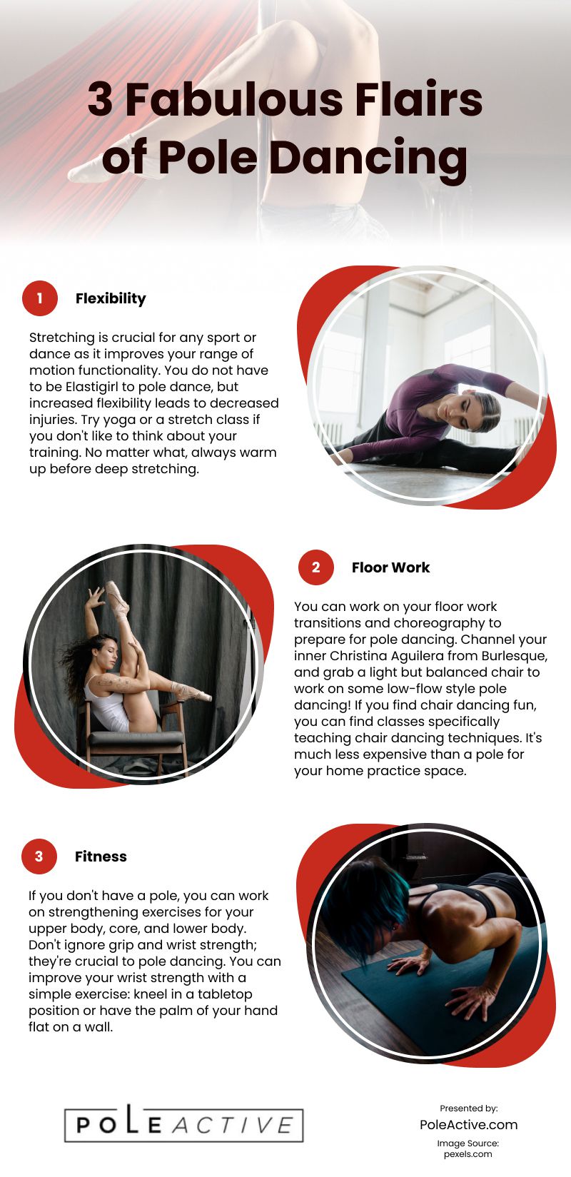 3 Fabulous Flairs of Pole Dancing Infographic