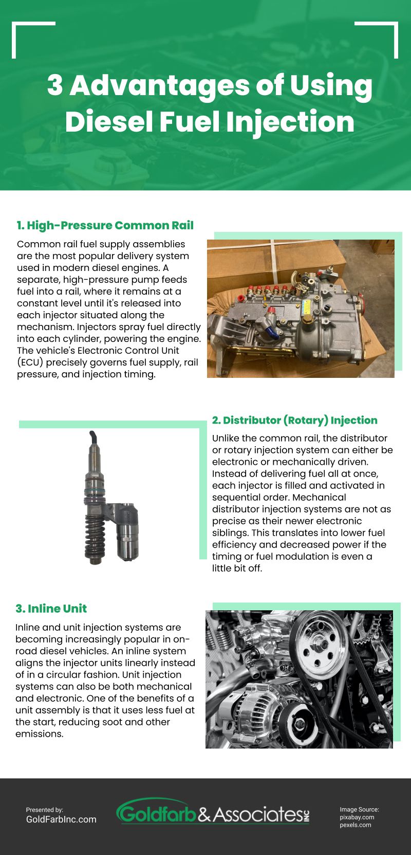 3 Advantages of Using Diesel Fuel Injection Infographic