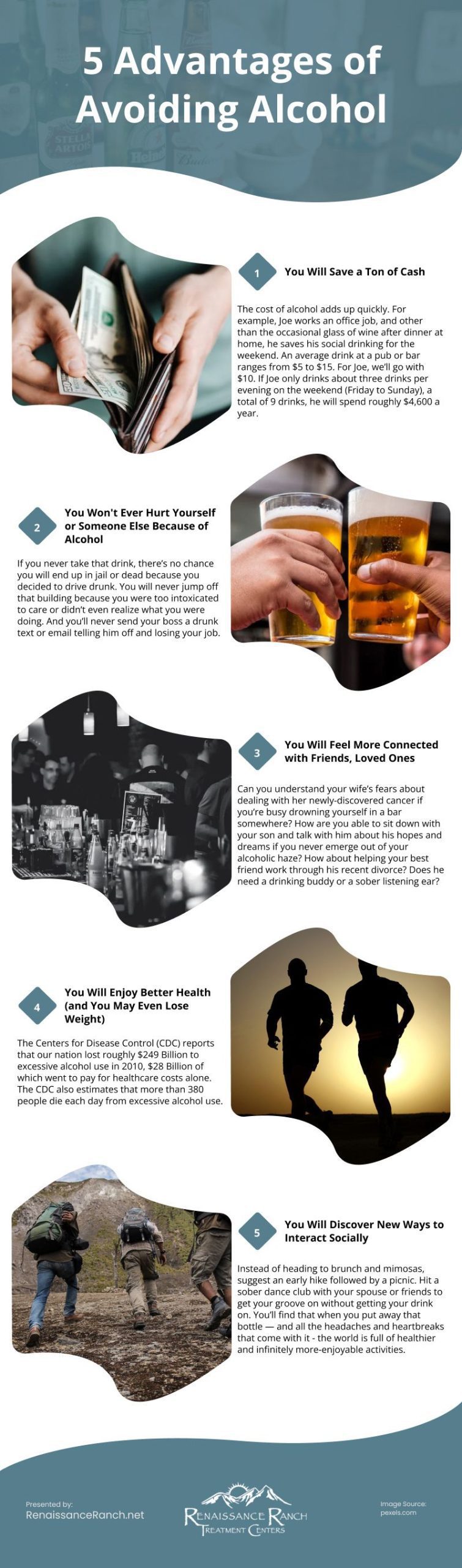 5 Advantages of Avoiding Alcohol Infographic