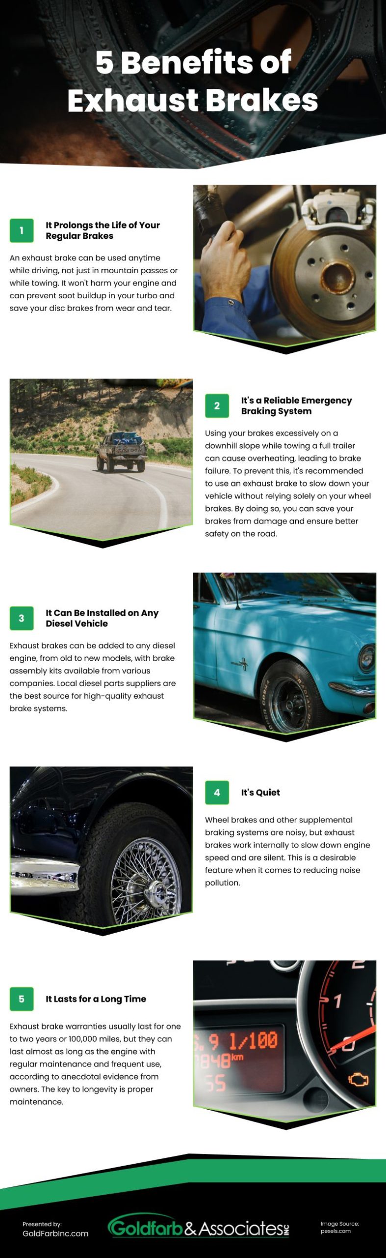 5 Benefits of Exhaust Breaks Infographic