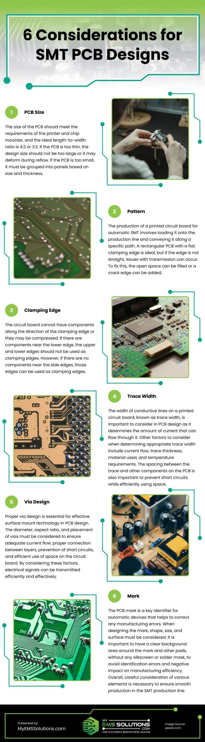 6 Considerations for SMT PCB Designs Infographic 6 Considerations for SMT PCB Designs Infographic