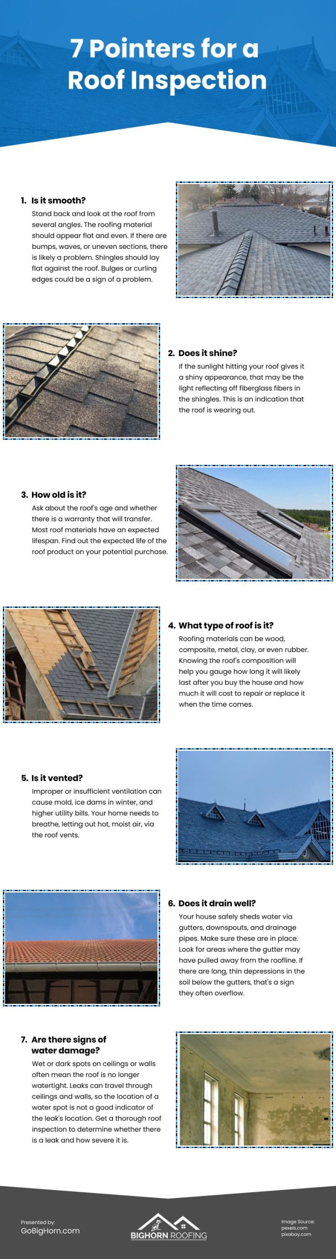 7 Pointers for a Roof Inspection Infographic