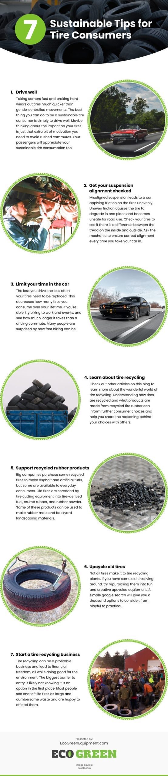 7 Sustainable Tips for Tire Consumers Infographic