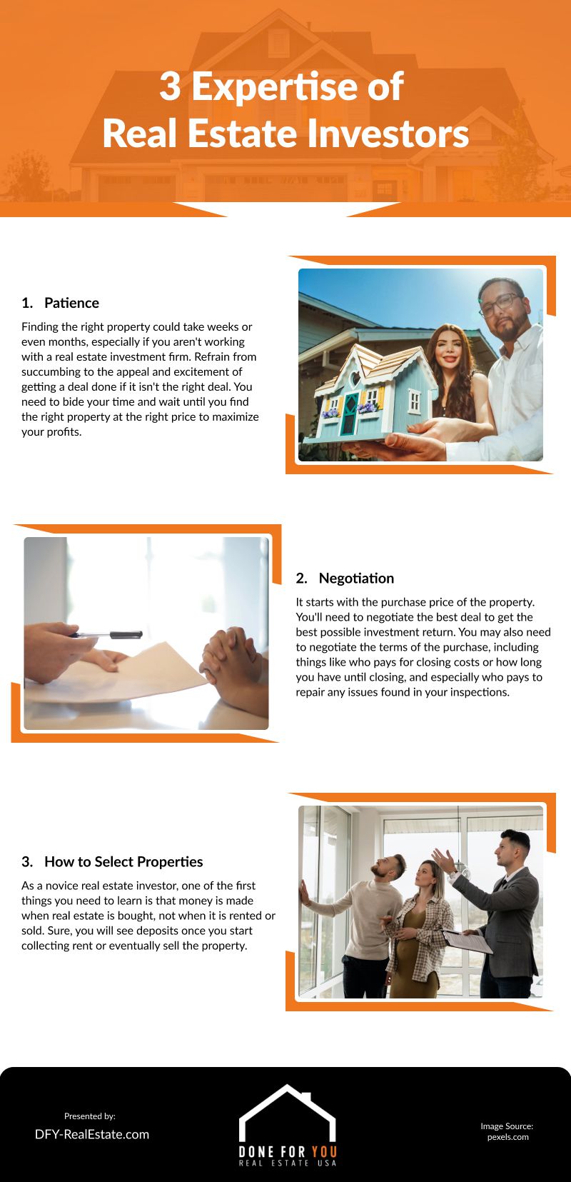 3 Expertise of Real Estate Investors Infographic