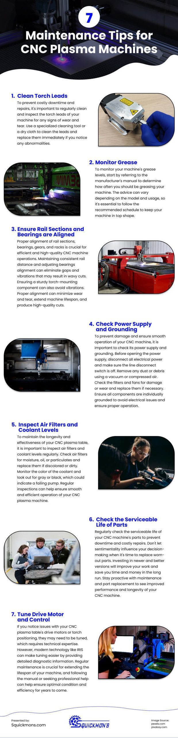 7 Maintenance Tips for CNC Plasma Machines Infographic