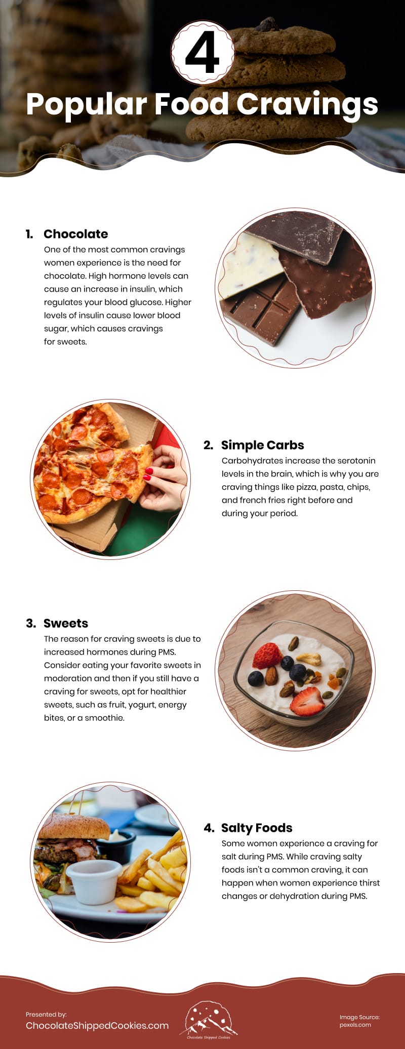 4 Popular Food Cravings Infographic