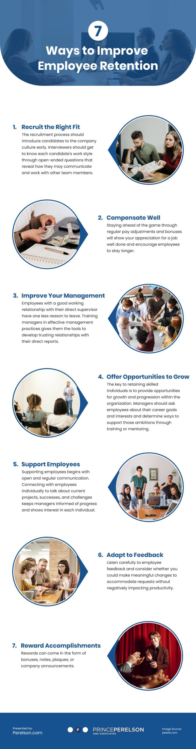 7 Ways to Improve Employee Retention Infographics
