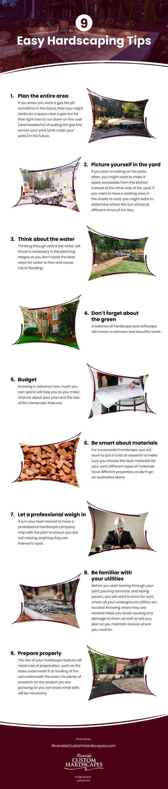 9 Easy Hardscaping Tips Infographic